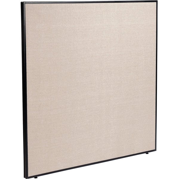 Global Industrial Office Partition Panel, 60-1/4W x 60H, Tan 238639TN